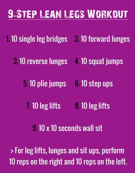 The ideal 9-step workout plan for those that are looking to gain lean legs.  #leglifts #squatjumps #legworkout #legexercises #loseweight #weightlos Lean Leg Workout, Fitness Hacks, Lean Legs, Step Workout, Fitness Exercises, Reverse Lunges, Weight Los, Get Lean, Leg Lifts