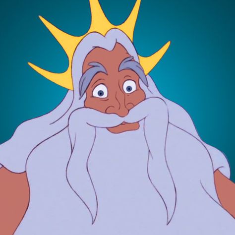 *KING TRITON ~ The Little Mermaid, 1989 Ariel Cartoon, Little Mermaid Characters, King Triton, Family Tree With Pictures, Disney Moments, Disney App, Mermaid Tattoos, Disney Songs, Princess Bubblegum