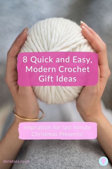 Need inspiration for crochet gift giving this festive season? Try these 8 ideas for Christmas or birthday gifts which you can make in an evening (great if you’re a last minute maker like me!). Includes specific crochet pattern suggestions and more general ideas - so if your crojo needs inspo, look no further! Click to read What To Crochet For Christmas Gifts, Best Crochet Christmas Gifts, Crochet Gifts For Birthday, Crochet Easy Christmas Gifts, Gifts To Crochet For Christmas, Holiday Crochet Patterns Free Gift Ideas, Bulk Yarn Crochet Projects, Christmas Crochet Gifts Easy, Crochet Gift Easy