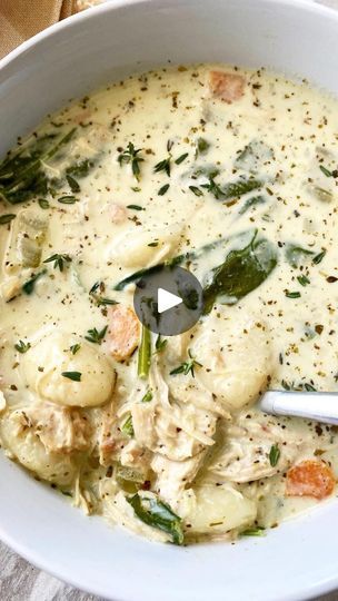 Easy Chicken Gnocchi Soup, Easy Chicken Gnocchi, Slow Cooker Chicken Gnocchi Soup, Slow Cooker Chicken Gnocchi, Use Leftover Chicken, Arrowroot Flour, Chicken Gnocchi, Comforting Soup, Gnocchi Soup