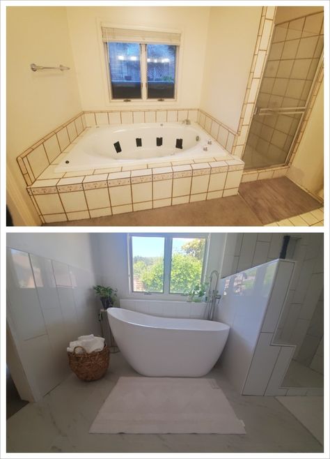 Replace Garden Tub With Freestanding Tub, Stand Alone Bath Tub, Soaker Bathtub, Stand Alone Tub, Bathtub Remodel, Tub Surround, Soaker Tub, Whirlpool Tub, Jacuzzi Tub