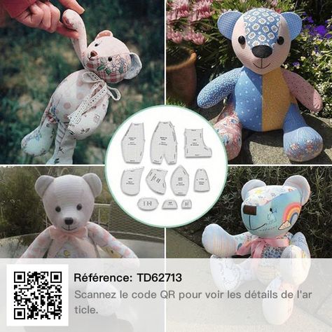 Bear Template, Acrylic Templates, Memory Bears Pattern, Keepsake Bear, Sewing Templates, Ruler Set, Quilting Templates, Memory Bear, Quilting Rulers