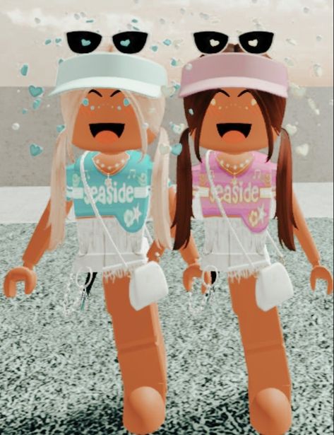 Bff Profile, Roblox Bff Profile Pictures, Roblox Besties, Duo Pfp, Roblox Matching, Preppy Roblox, Roblox Pfp, Bff Matching Outfits, Matching Fits