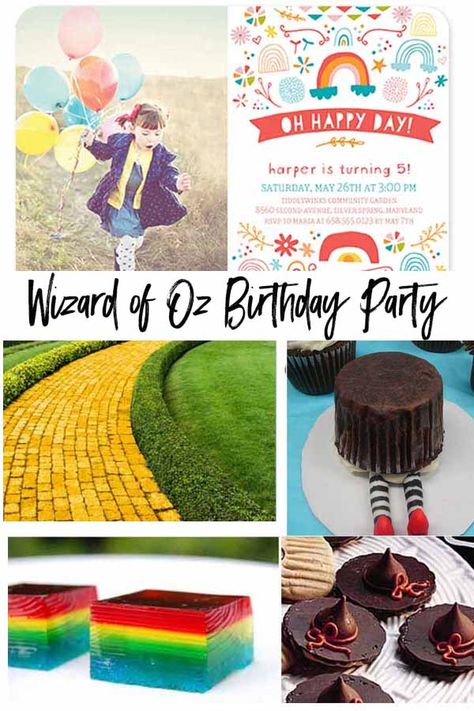 Wizard Of Oz First Birthday, Wizard Of Oz Birthday Party Ideas, The Wizard Of Oz Party, Blair Birthday, Wizard Of Oz Themed Party, Wizard Of Oz Party Ideas, Wizard Of Oz Birthday Party, 50th Birthday Party Themes, Wizard Of Oz Birthday