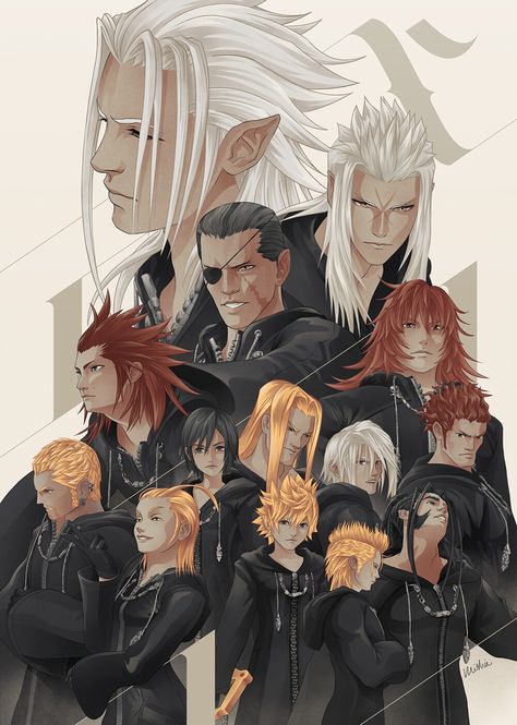 Kingdom Hearts Organization 13, Organization 13, Roxas Kingdom Hearts, Kingdom Hearts Wallpaper, Kingdom Hearts Games, Video Game Tattoo, Kingdom Hearts Fanart, Kingdom Hearts Art, Kingdom Heart