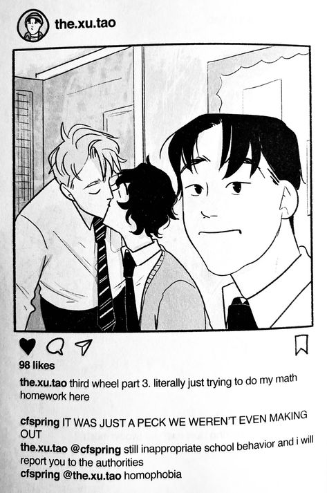 Tao Third Wheeling Heartstopper, Heartstopper Official Art, Nick And Charlie Fanart Older, Nick And Charlie Future, This User Is A Fan Of, Dibujos Heartstopper, Heart Stopper Comic, Nick And Charlie Comic, Heartstopper Comics