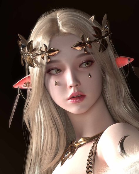 Magician - ZBrushCentral Mroczny Elf, Sketch Face, 3d Karakter, Elf Cosplay, Elf Characters, Elf Art, Girl Elf, Girl Character, Dark Elf