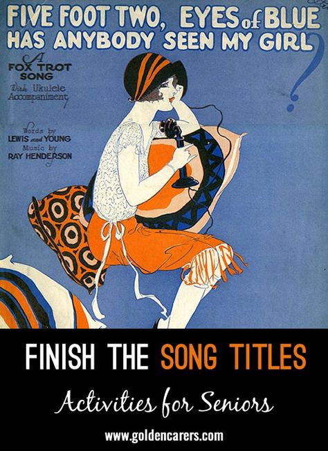 Finish The Song Titles: Finish these song titles! Two Eyes, Sheet Music Art, Old Sheet Music, Blue Words, Deco Poster, Paper Toy, Art Deco Posters, Vintage Sheet Music, Vintage Sheets