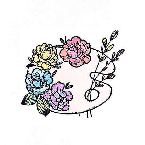 Artsy Logo, Job Drawing, Flores Aesthetic, New Job, Doodles, Flowers, White