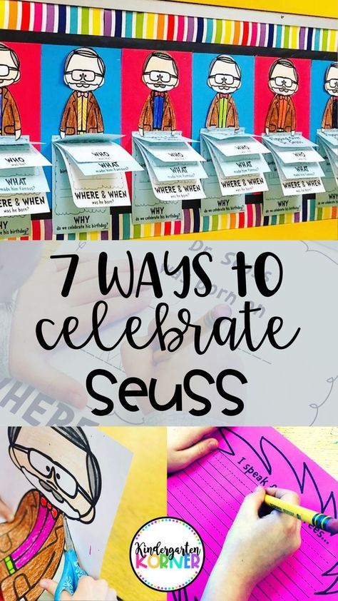 Celebrate Dr Seuss Birthday, March Bulletin Board, Retelling Activities, Dr Seuss Classroom, Dr Seuss Activities, Dr Seuss Crafts, Seuss Classroom, Read Across America Day, Seuss Crafts