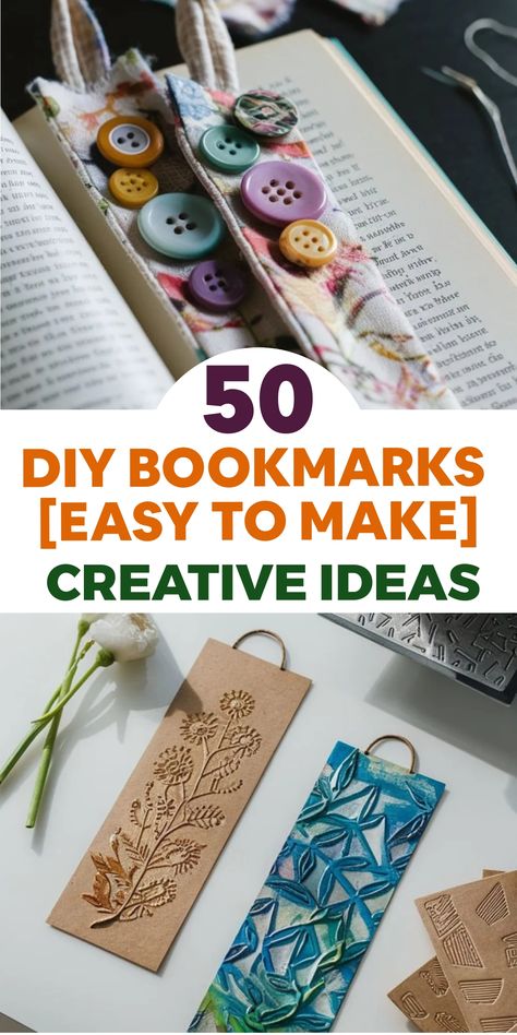 Discover your creative side with enjoyable and uncomplicated DIY bookmark ideas suitable for book enthusiasts of any age. Explore the art of crafting and find effortless yet lovely techniques to craft custom bookmarks that will enhance your reading experiences. Let's be crafty and design distinctive bookmarks that not only hold your spot in beloved books but also brighten your day each time you use them! Diy Bookmarks Tutorials, Crafts With Books Diy, How To Make A Bookmark Diy, Diy Bookmark Ideas Creative, Crumpled Receipt, Home Made Bookmarks, Diy Bookmarks Easy, Diy Bookmark Ideas, Laminated Bookmarks