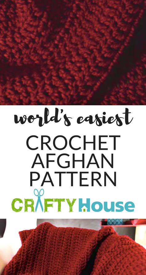 Free Crochet Afghan Patterns For Men, Fast Easy Crochet Afghan Free Pattern, Crochet Afghans Free Patterns, Free Crochet Patterns For Afghans, Crochet Afghans Easy, Crochet Baby Blanket Tutorial, Easiest Crochet, Afghan Crochet Patterns Easy, Crochet Throws