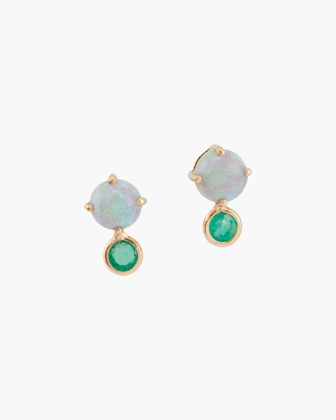 Luxury shopping with 20% purpose | Olivela Opal Earring, Little Earrings, A Kind Of Magic, Opal Studs, Opal Earrings, Bring Happiness, Gold Drop Earrings, Cute Earrings, The Land