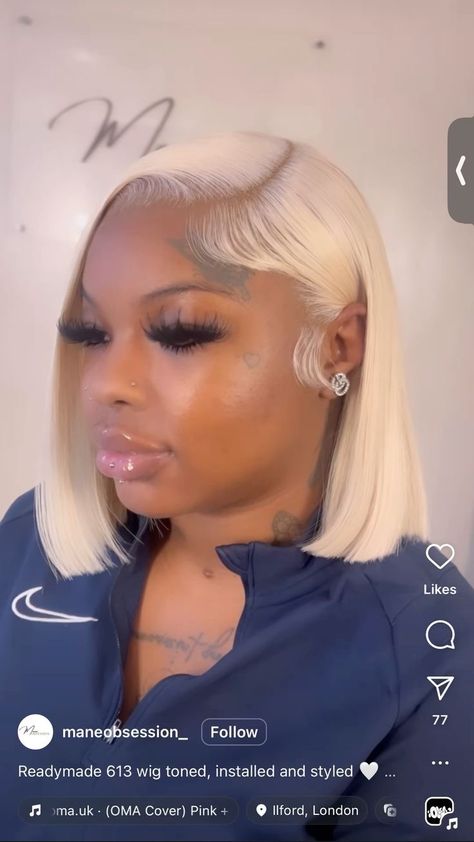 Winter Wishlist, Mirror Flicks, Makeup Morphe, Braided Hairstyles For Black Women Cornrows, Blonde Bob Wig, Frontal Wig Hairstyles, Wig Colors, Bob Cuts, Blonde Bob Hairstyles