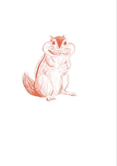 Sketch illustration of a chipmunk 🐿️ Chipmunk Character Design, Cute Chipmunk Drawing, Drawing Chipmunk, Chipmunk Sketch, Chipmunk Illustration, Chipmunk Drawing, Squirrel Illustrations, Tattoo Future, Red Squirrels