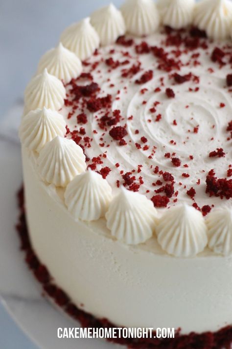 White Red Velvet Cake, Red Velvet Cake Topping Ideas, Cream Cheese Frosting Cake Design, Simple Red Velvet Cake Designs, Red Velvet Cake Design, Red Velvet Cake Decoration, Red Velvet Birthday Cake, Best Red Velvet Cake, Red Velvet Wedding Cake