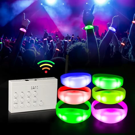 Event Wristband, Light Up Bracelet, Quince Dances, Led Bracelet, Light Up Toys, Led Party Lights, Neon Bracelets, Concert Lights, Motion Light