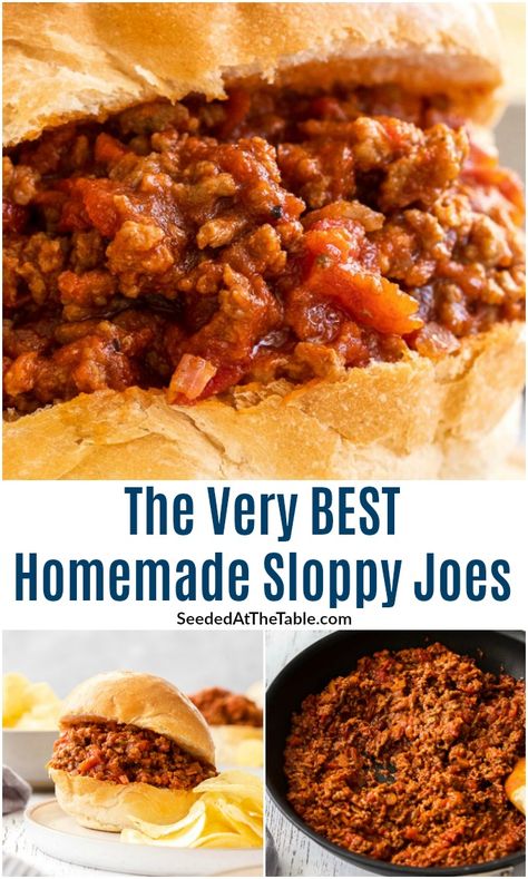 Homemade Sloppy Joes Recipe, Easy Sloppy Joes, Sloppy Joe Recipe Easy, Homemade Sloppy Joe Recipe, Sloppy Joes Sandwich, Sloppy Joe Recipe, Sloppy Joes Easy, Homemade Sloppy Joes, Joe Recipe