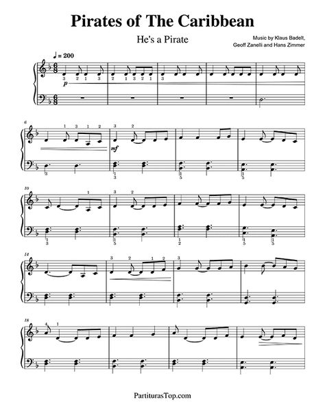 Piratas del Caribe-Partitura-Piano-PDF-Hans Zimmer-Piratas del Caribe-Partitura-Piano-PDF Chord Piano, Disney Up, Band Geek, Guitar Tutorial, Learn Music, Music Score, Piano Sheet, Music Theory, Guitar Chords