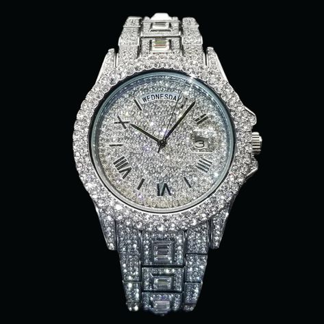 Edition : Iced Out, Diamond Plated Colors : Silver, Duo Color, GoldDial Diameter: 43mmBand Length : 27mmCase Thickness: 11mmMaterial : Diamond Stones Features ;★ Waterproof ★ Day Display★ Luxury Crystals★ Never fade awayWhat we offer ;✓ %100 Brand New Product✓ 30 Day Money Back Guarantee!✓ Free & Fast Shipping , Delivery in 2-4 Days!Why choose us ;★ We provide the best customer service with the guarantee of your satisfaction!★ We ship your order same day with great packaging!★ We make an ins Zapatillas Veja, Basket Veja, Iced Out Watch, Diamond Watches For Men, Men's Watches Luxury, Crystal Watches, Luxury Diamonds, Watch For Men, Hip Hop Jewelry