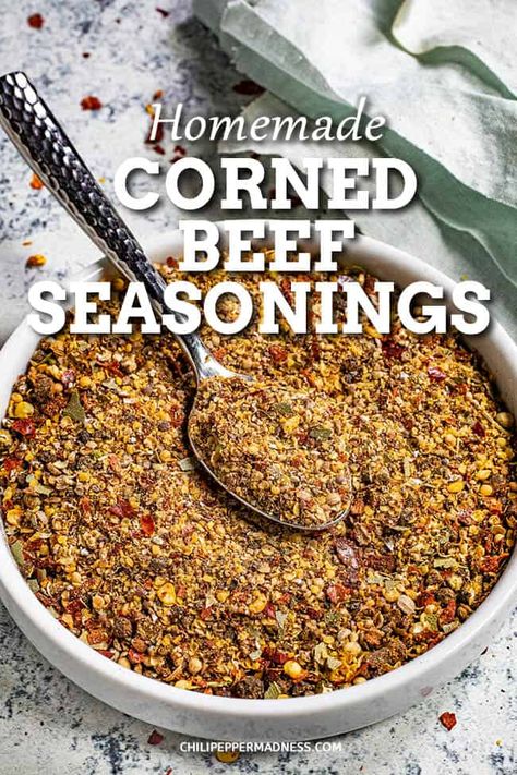 This homemade corned beef seasoning recipe is so much better than the spice packet that comes with your corned beef, essential for cooking with real flavor. How To Make Corned Beef Brisket, Grilled Corned Beef Brisket, Corn Beef Spices Recipes, How To Season Corned Beef, Corn Beef Spices, Diy Corned Beef Seasoning, Seasoning For Corned Beef, Corn Beef Seasoning Homemade, Corned Beef Seasoning Packet Recipe