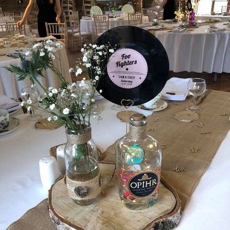 Vinyl Record Table, Vinyl Record Wedding, Record Wedding, Music Festival Wedding, Wedding Table Names, Record Table, Table Names, 40th Birthday Parties, Festival Wedding