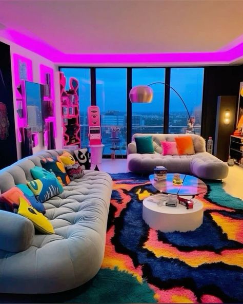 Living Room Designs Colorful, Mens Living Room, Colorful Living Room Ideas, Hypebeast Room, Apartment Decorating Living, Cool Room Decor, Chill Room, Apartment Living Room Design, Dream Apartment Decor