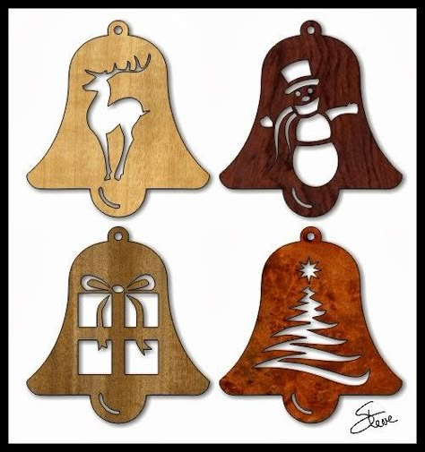 Christmas Scroll, Scroll Saw Ideas, Scroll Saw Patterns Free, Scroll Saw Projects, Scroll Pattern, Cnc Projects, Christmas Ornament Pattern, Christmas Wood Crafts, Wooden Christmas Ornaments