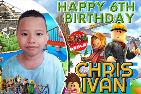 The post Roblox Tarpaulin Layout for 6th Birthday Theme appeared first on JTarp Design. 6th Birthday Theme, Roblox Layout, Tarpaulin Layout, Bday Background, Minion Invitation, Roblox Birthday Party, Birthday Tarpaulin Design, Baby Party Themes, Tarpaulin Design