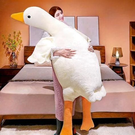 Amazon.com: BXEBUI Giant White Goose Plush-75 Inch, Very Huge Body Fat Goose Stuffed Animal, 6 Foot Duck Plush Toys Hugging Pillow Gifts for Everyone (75 in) : Toys & Games Goose Stuffed Animal, Goose Plush, Stuffed Animal Pillow, Kawaii Pillow, Giant Stuffed Animals, Hugging Pillow, Animal Pillow, Whimsical Home, Space Toys