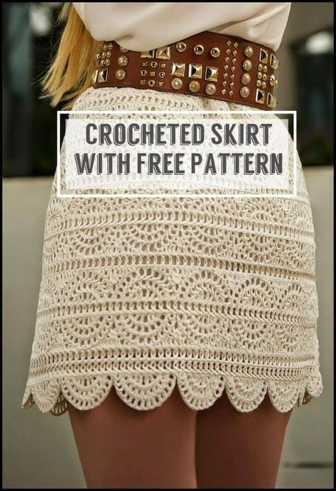 Crochet Patterns For Summer, Crocheted Skirt, Crocheted Clothes, Skirt Pattern Free, Crochet Skirt Pattern, Black Crochet Dress, Crochet Skirts, Bunny Crochet, Vacation Vibes