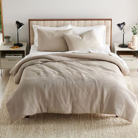 Warm Cozy Bedroom, Waffle Comforter, Taupe Comforter, Tan Bedding, Neutral Comforter, Taupe Bedding, Beige Comforter, Bedroom Comforter Sets, Bed Comforter Sets