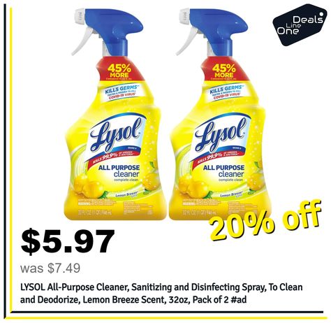 Disinfecting Spray, Lemon Scent, All Purpose Cleaner, Cleaning Closet, Household Cleaning Supplies, Soap Scum, Busy Family, Clean Laundry, Hot Deals