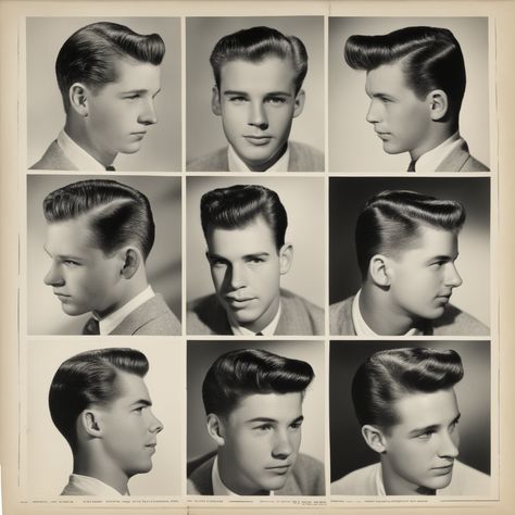 Link Larkin, 1950 Hairstyles, 1950s Mens Hairstyles, Brylcreem Hairstyles, Manly Fashion, Wig Design, Greaser Hair, Barbershop Haircut, 40s Hairstyles