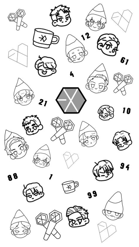 Exo Background Wallpapers, Exo Chibi Fanart, Exo Background, Exo Chibi, Exo Edits, Exo Art, Exo Lockscreen, Exo Members, Exo Sehun