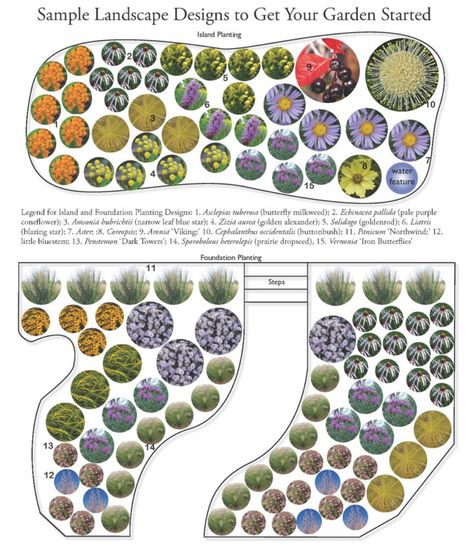 Finding Common Ground with Native Landscaping - Dyck Arboretum Native Plants Front Yard, Garden Plant Design, Best Landscaping Plants For Midwest, Pollinator Yard Design, Native Backyard Garden Design, Native Garden Layout, Midwest Yard Landscaping, Front Yard Native Garden, Native Flower Garden Design