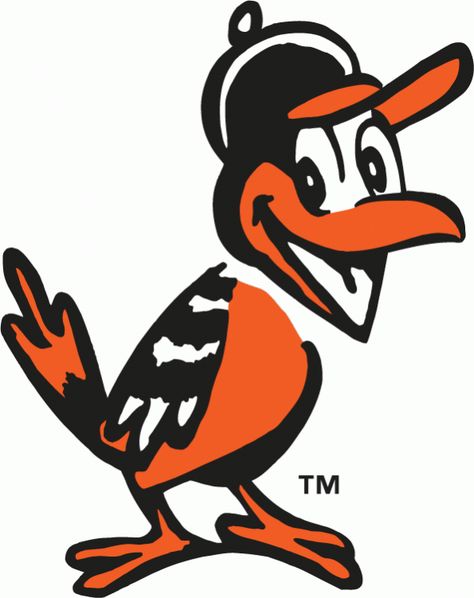 Baltimore Orioles logo from the 50's!  O-R-I-O-L-E-S    Magic, Magic, Magic, Magic Orioles Tattoo, Team Tattoo, Baltimore Orioles Logo, Bird Mascot, Vintage Mascot, Orioles Logo, Oriole Bird, Baltimore Ravens Football, Baltimore Orioles Baseball