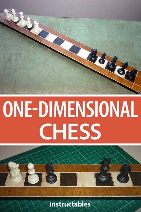 Challenge yourself with this unique one-dimensional chess game. Each player had a king, a castle and a knight, and the game is about as complex as Tic-Tac-Toe. #Instructables #workshop #woodshop #woodworking #game #strategy #boardgame Diy Tabletop Games, Game Pieces Diy, Fun Couple Games, Aggravation Board Game, Learn Chess, Old Board Games, Medieval Games, Wooden Board Games, Board Games Diy