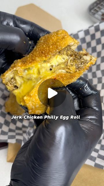 Chef Don Smith on Instagram: "Jerk Chicken Philly Eggroll

Would You eat this ? And say how many 👇🏾 this is a judgement free zone🤝😄

#jerkchickeneggrolls #eggrolls #eggrollrecipe #jerkchicken #jerk #jamaica" Jerk Chicken Egg Rolls, Chicken Philly, Chicken Egg Rolls, Egg Roll Recipes, Jerk Chicken, Egg Rolls, Jamaica, How Many, Egg