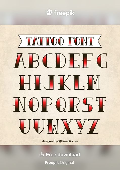 Old School Tattoo Font Lettering, American Traditional Alphabet, American Traditional Letters, Classic Tattoo Lettering, American Traditional Letter Tattoo, American Traditional Tattoo Font, Old School Tattoo Writing, Tattoo Typography Fonts, Old School Tattoo Lettering