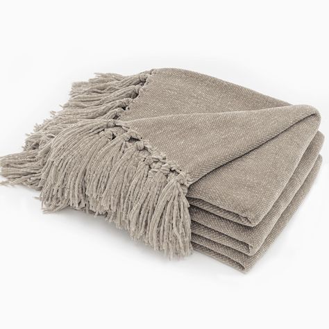 PRICES MAY VARY. Soft & Comfortable - Our cozy knit blanket is made of high-quality chenille fabric, which makes it super soft yet lightweight. With premium knitting and stitching craft, this woven chenille blanket throw is also warm but breathable. You can use it throughout the year to enjoy warmth and softness without getting sweaty. Stylish & Decorative - This exquisite chenille throw blanket features a beautiful array of vibrant colors and stylish tassels design that instantly catch the eye Couch Cozy, Blanket With Tassels, Chenille Blanket, Chenille Throw, Blanket For Couch, Knit Throw, Knit Throw Blanket, Lightweight Blanket, Knitted Throws