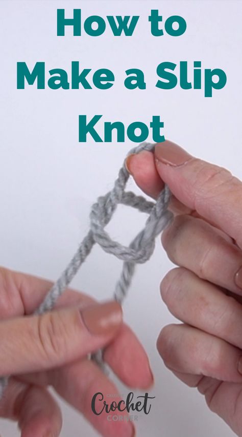 Making a slip knot is the first step to starting most crochet projects. The slip knot is created and then the rest of the stitches are created (typically chain stitches) and you’re ready to begin crocheting. In this video, Mary Beth Temple demonstrates how to create a simple slip knot. How Do You Make A Slip Knot, How To Create A Slip Knot, Crochet Slip Not, Knot Stitch Crochet, Knitting Starting Knot, How To Crochet For Beginners Slip Knot, Slip Not Crochet, How To Do Slip Knot, How To Tie A Slip Knot Crochet