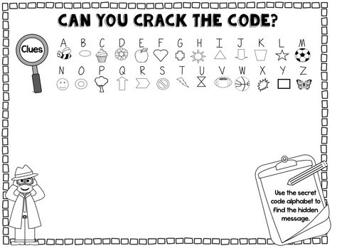 Create Your Own Secret Code! Code Breakers For Kids, Secret Code Worksheet, Game Nook, Word Analogies, Chemistry Worksheets, Alphabet Code, Treasure Hunts, Spy Games, Coded Message