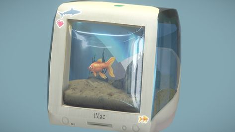 iMac turned into a fish tank!  Programs used: Blender, Photoshop and Substance Painter.  This object was created for The Sims 3 and The Sims 4 and it’s available for download as a functional fish tank in the game here https://hydrangeachainsaw.tumblr.com/post/644596206329380865/    If you plan to use it in any other project then please give credits. Commercial use is not allowed!! ◕‿◕     - iMac Fish Tank - Made for The Sims - Download Free 3D model by Hydrangea (@HydrangeaChainsaw) Sims 4 Fish Tank Cc, Light Bulb Fish, Sims Download, Fish Lamp, The Sims 3, Substance Painter, Fishing Decor, Nature Plants, Fish Bowl