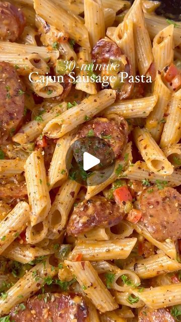 Meal With Sausage Links, Recipes Using Link Sausage, Recipe With Link Sausage, High Protein Sausage Pasta, Sausage Link Recipes, Conecuh Sausage Pasta, Cajun Sausage Pasta, Cajun Sausage, Sausage Links