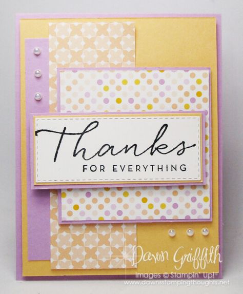 Card Sketch # 263 Sample by Dawn Griffith click for more details . Stampin Up Dandy Designs, Dandy Designs Dsp, Dawn Griffith, Card Sketches Templates, Simple Cards Handmade, Card Sketch, Stampin Up Catalog, Designer Paper, Be Pretty