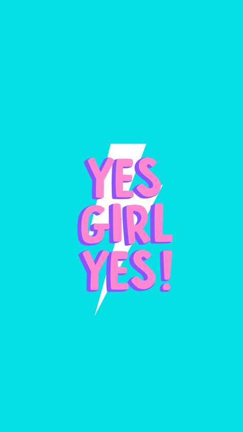 Yes girl yes! Background For Iphone, Cute Typography, Sayings And Phrases, Words Wallpaper, Friends Font, Tuesday Motivation, Feminist Quotes, Girl Boss Quotes, Uplifting Quotes