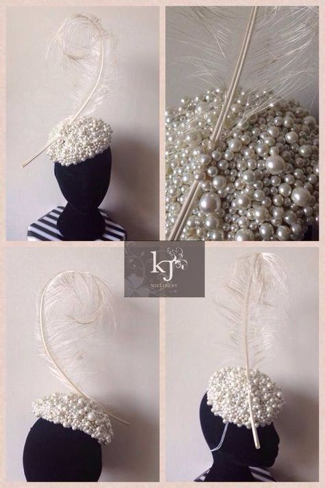 Pearl Fascinator, Wedding Hats For Guests, Fascinator Hats Diy, Sparkly Hair Accessories, Hat Diy, Bridal Fascinator, Retro Hats, Flower Fascinator, Fascinator Headband