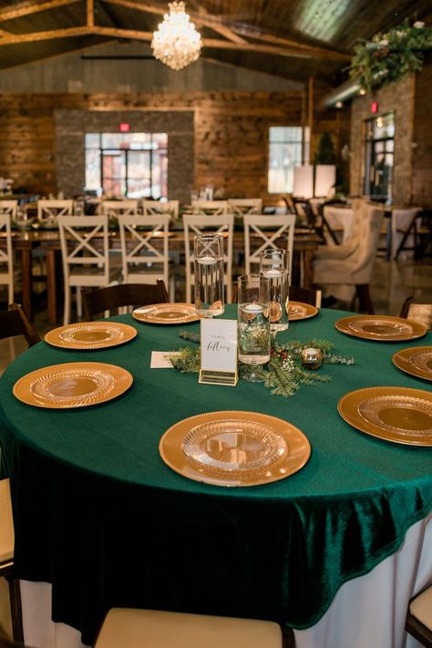 Hunter Green Centerpieces, Forest Green Table Setting, Forest Green Table Cloth Wedding, Black Green And Gold Wedding Wedding Table Decor, Emerald Green Table Cloth Wedding, Green Velvet Tablecloth Wedding, Dark Green Quinceanera Theme Tablecloth, Hunter Green Table Cloth Wedding, Floral Table Scape