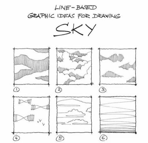 Sky Architecture Drawing, Sky Sketch Architecture, Cloud Sketch, How To Draw Clouds, Sky Sketch, Drawing Clouds, Sketch Cloud, Clouds Architecture, Cloud Architecture